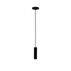 Pendente Cilíndrico Preto Attena Essential Slim E27 1,2x12cm