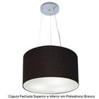 Pendente Cilíndrico Preto Mj-4037 Para Mesa De Jantar E Estar