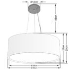 Pendente Cilíndrico Preto Mj-4125 Para Mesa De Jantar E Estar