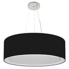 Pendente Cilíndrico Preto Mj-4125 Para Mesa De Jantar E Estar