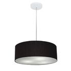 Pendente Cilíndrico Preto Mj-4132 Para Mesa De Jantar E Estar