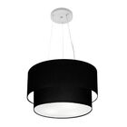 Pendente Cilíndrico Preto Mj-4158 Para Mesa De Jantar E Estar