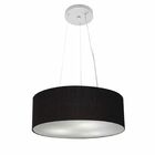Pendente Cilíndrico Preto Mj-4181 Para Mesa De Jantar E Estar