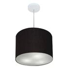 Pendente Cilíndrico Preto Mj-4216 Para Mesa De Jantar E Estar
