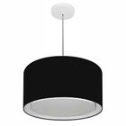 Pendente Cilíndrico Preto Mj-4290 Para Mesa De Jantar E Estar