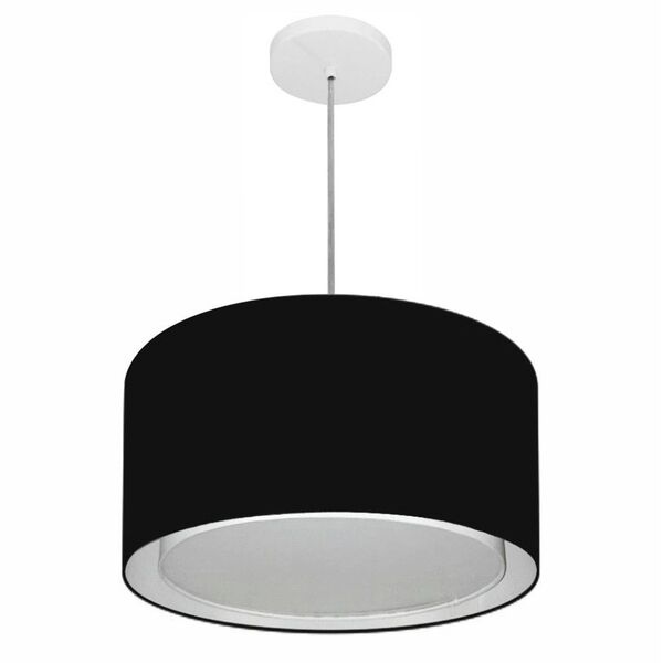 Pendente Cilíndrico Preto Mj-4290 Para Mesa De Jantar E Estar
