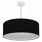 Pendente Cilíndrico Preto Mj-4297 Para Mesa De Jantar E Estar