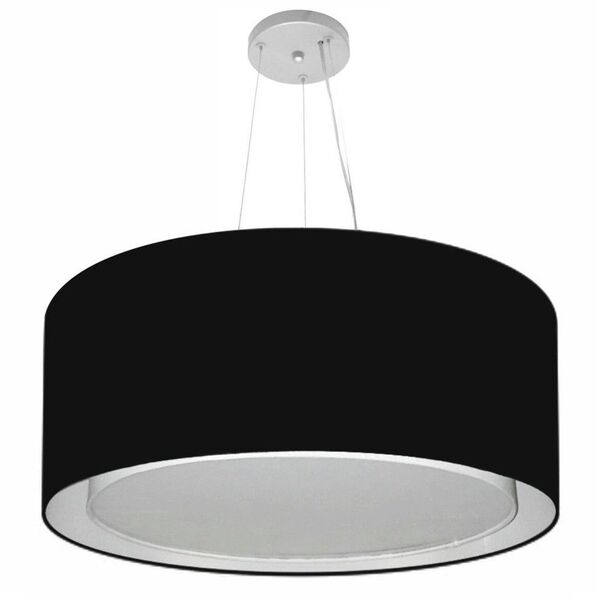 Pendente Cilíndrico Preto Mj-4301 Para Mesa De Jantar E Estar