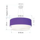 Pendente Cilíndrico Roxo E Branco Mj-4061 Para Mesa De Jantar