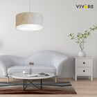 Pendente Cilíndrico Rustico Bege Mj-4219 Para Mesa De Jantar