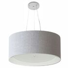 Pendente Cilíndrico Rustico Cinza E Branco Mj-4145 Para Mesa