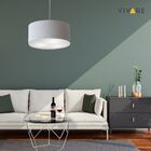 Pendente Cilíndrico Rustico Cinza Mj-4220 Para Mesa De Jantar