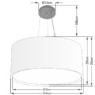 Pendente Cilíndrico Rustico Cinza Mj-4302 Para Mesa De Jantar