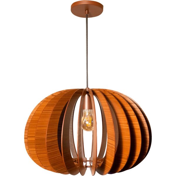 Pendente Cilindrico Soquete E27 010115217 Luzvita Imbuia