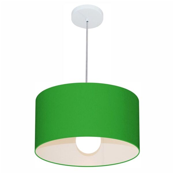 Pendente Cilíndrico Verde Folha Mj-4031 Para Mesa De Jantar E