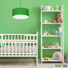 Pendente Cilíndrico Verde Folha Mj-4100 Para Mesa De Jantar E