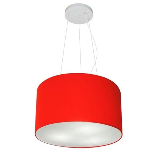 Pendente Cilíndrico Vermelho Mj-4009 Para Mesa De Jantar E Es