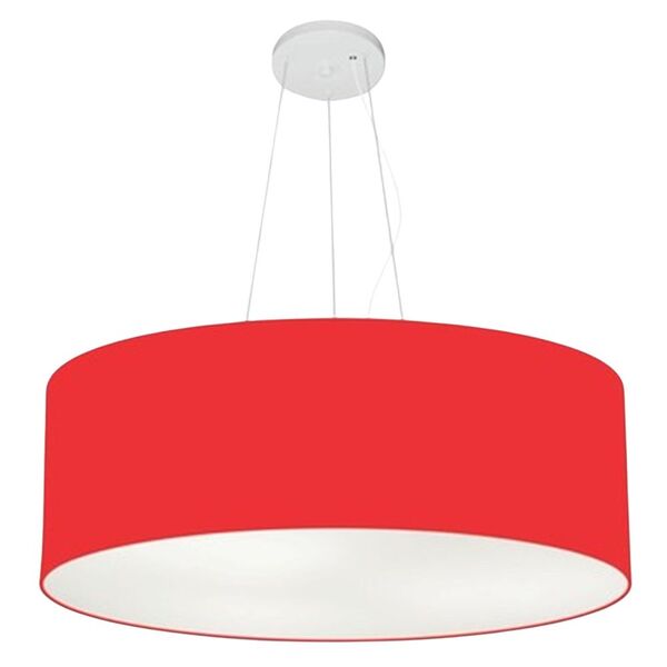 Pendente Cilíndrico Vermelho Mj-4010 Para Mesa De Jantar E Es
