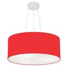 Pendente Cilíndrico Vermelho Mj-4047 Para Mesa De Jantar E Es