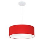 Pendente Cilíndrico Vermelho Mj-4132 Para Mesa De Jantar E Es