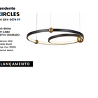 Pendente Circles Preto Sky-3074pt Skylight