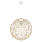 Pendente Circular 1 Lâmpada Vime Rattan E27 50cm Oikos