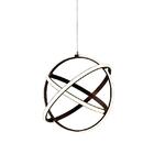 Pendente Círculos Marrom 40cm Led 50w 4000k Bivolt