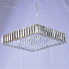 Pendente Classico Em Cristal Transparente Quadrado Para 8lamp