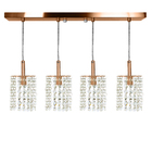 Pendente Clearcast Quadruplo Cristal Legitimo New Cobre