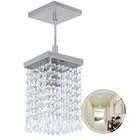 Pendente Clearcrilic Aurora De Cristal Acrilico Quadrado