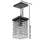 Pendente Clearcrilic Aurora De Cristal Acrilico Quadrado