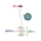 Pendente Cloud Globo Dourado Vidro 30cm Studioluce Pd496 St24