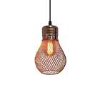 Pendente Cobre Bulbo Nino 17x30cm 1e27