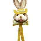 Pendente Coelho De Páscoa Artesanal Decoração Amarelo 60cm