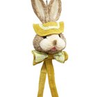 Pendente Coelho De Páscoa Artesanal Decoração Amarelo 60cm