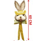 Pendente Coelho De Páscoa Artesanal Decoração Amarelo 60cm