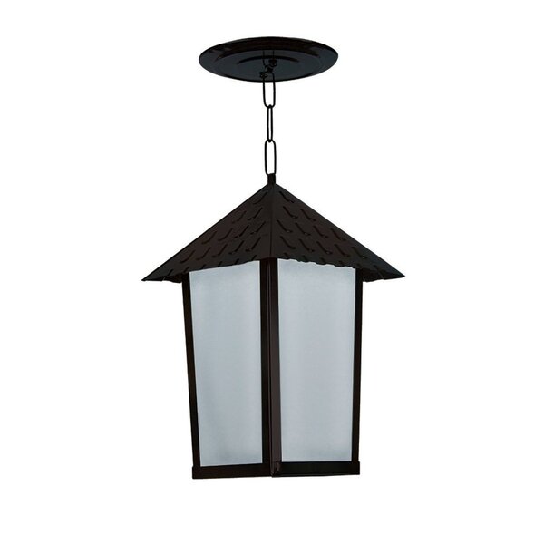 Pendente Colonial 22,6cm Quadrado Acabamento Polipropileno Bl