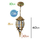 Pendente Colonial Vintage Retrô em Alumínio  para lâmpada E27