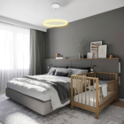 Pendente Anéis Com LED 2000x60cm Prata Cosmos Psyche Gmh