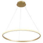 Pendente Redondo Com LED 3 em 1 Aço Horizon 1 Aro Hevvy Iluminação Dourado