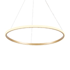 Pendente Redondo Com LED 3 em 1 Aço Horizon 1 Aro Hevvy Iluminação Dourado