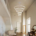 Pendente Anéis Com LED 4000x120cm Prata Cosmos Nix Gmh