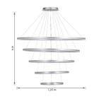 Pendente Anéis Com LED 4000x120cm Prata Cosmos Nix Gmh