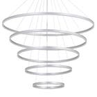 Pendente Anéis Com LED 4000x120cm Prata Cosmos Nix Gmh