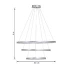 Pendente Anéis Com LED 4000x80cm Prata Cosmos Nix Gmh