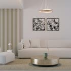 Pendente Redondo com LED Metal Amarelo Luminatti