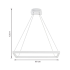 Pendente Quadrado com LED Metal Branco