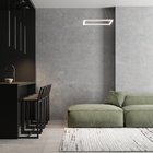 Pendente Quadrado com LED Metal Branco