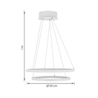 Pendente Redondo com LED Metal Branco Orluce