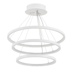 Pendente Anéis com LED Metal Branco Orluce